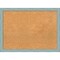 Cork Board, Sky Blue Rustic Wood Frame - Bulletin Board, Organization Board, Pin Board